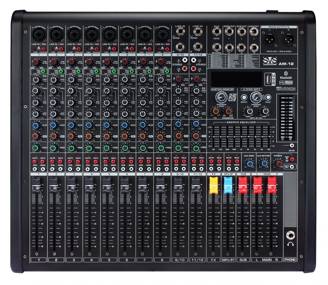 SVS Audiotechnik mixers AM-12 Микшерный пульт аналоговый, 12-канальный в Яшкино