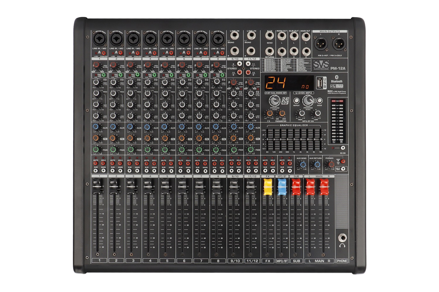 SVS Audiotechnik mixers PM-12A Активный аналоговый микшерный пульт, 12-канальный в Яшкино